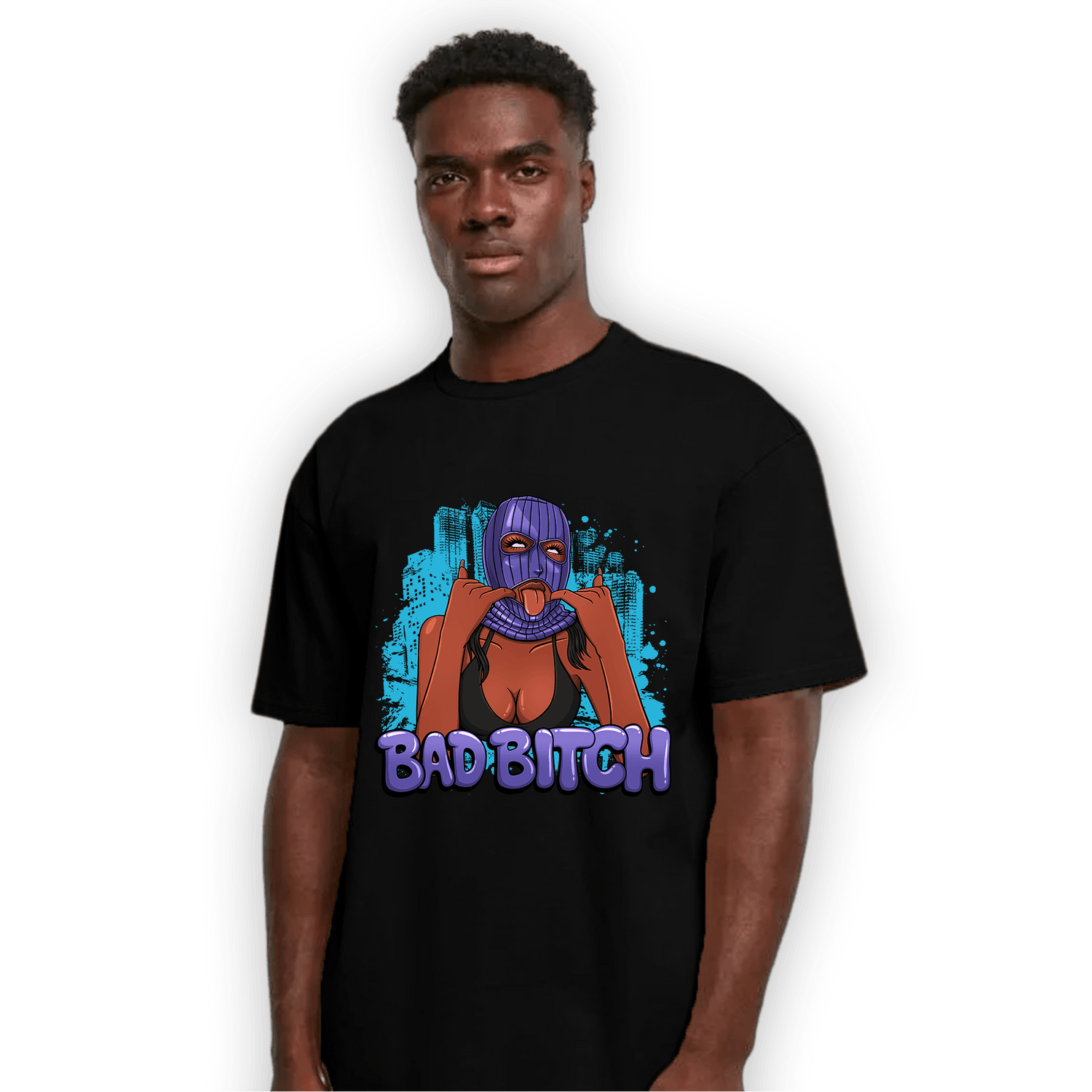 Aqua 6s T Shirt Match Gangster Bad Bitch - NastyJamz