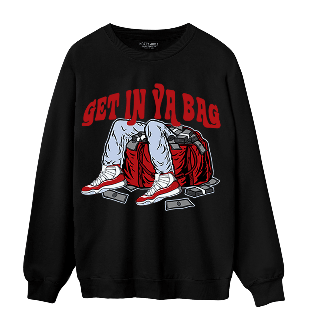 Cherry 11s Sweatshirt Match Get In Ya Bag - NastyJamz