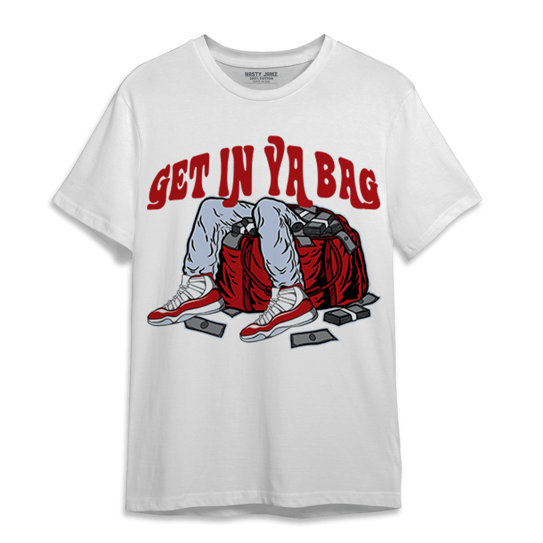 Cherry 11s T Shirt Match Get In Ya Bag - NastyJamz