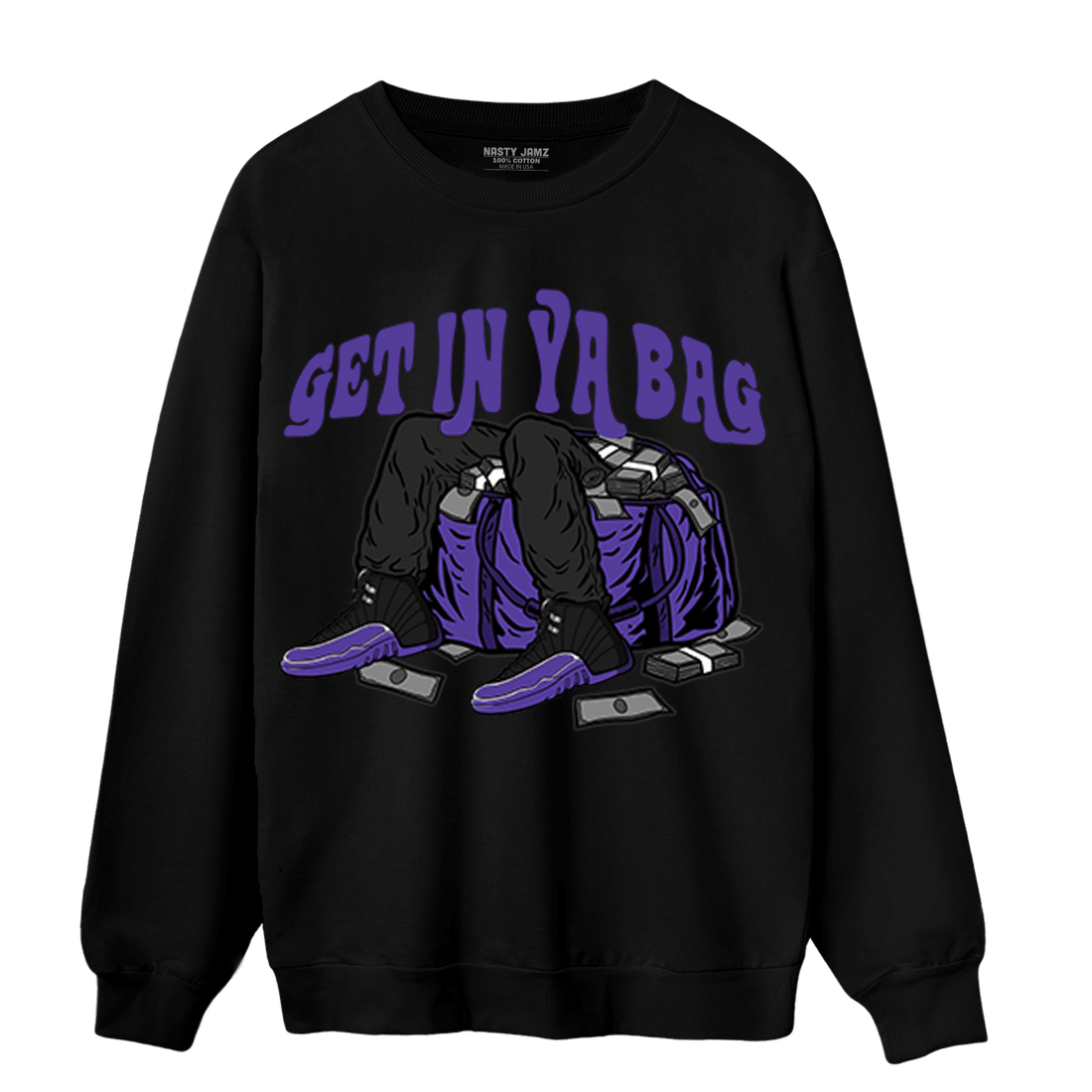 Field Purple 12s Sweatshirt Match Get In Ya Bag - NastyJamz
