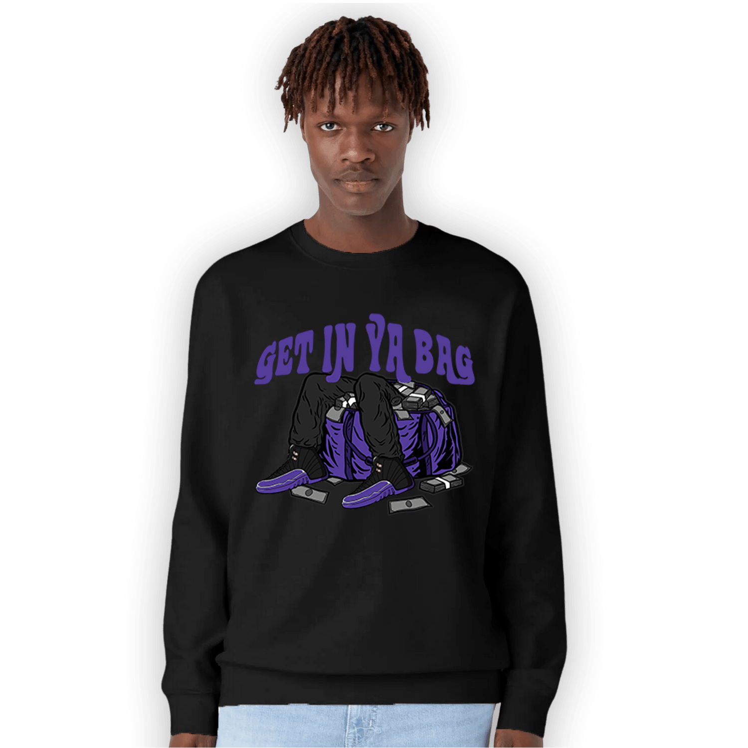 Field Purple 12s Sweatshirt Match Get In Ya Bag - NastyJamz