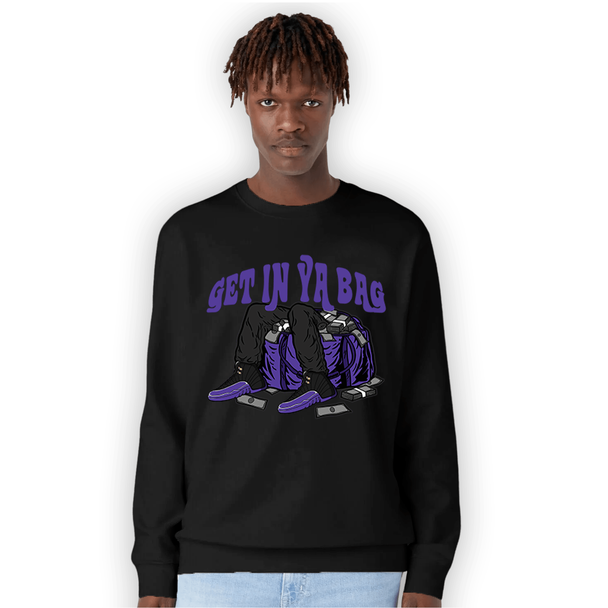 Field Purple 12s Sweatshirt Match Get In Ya Bag - NastyJamz