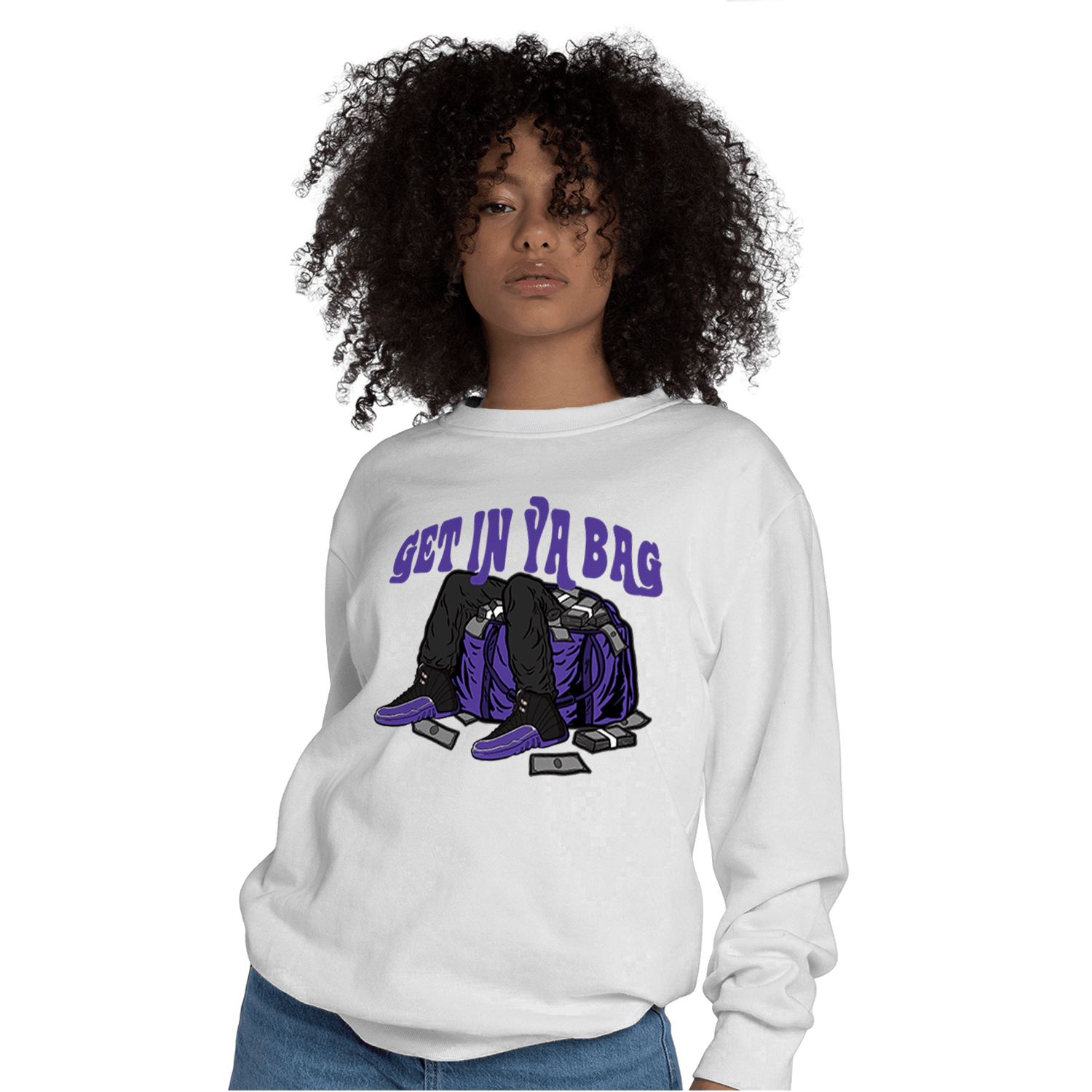 Field Purple 12s Sweatshirt Match Get In Ya Bag - NastyJamz