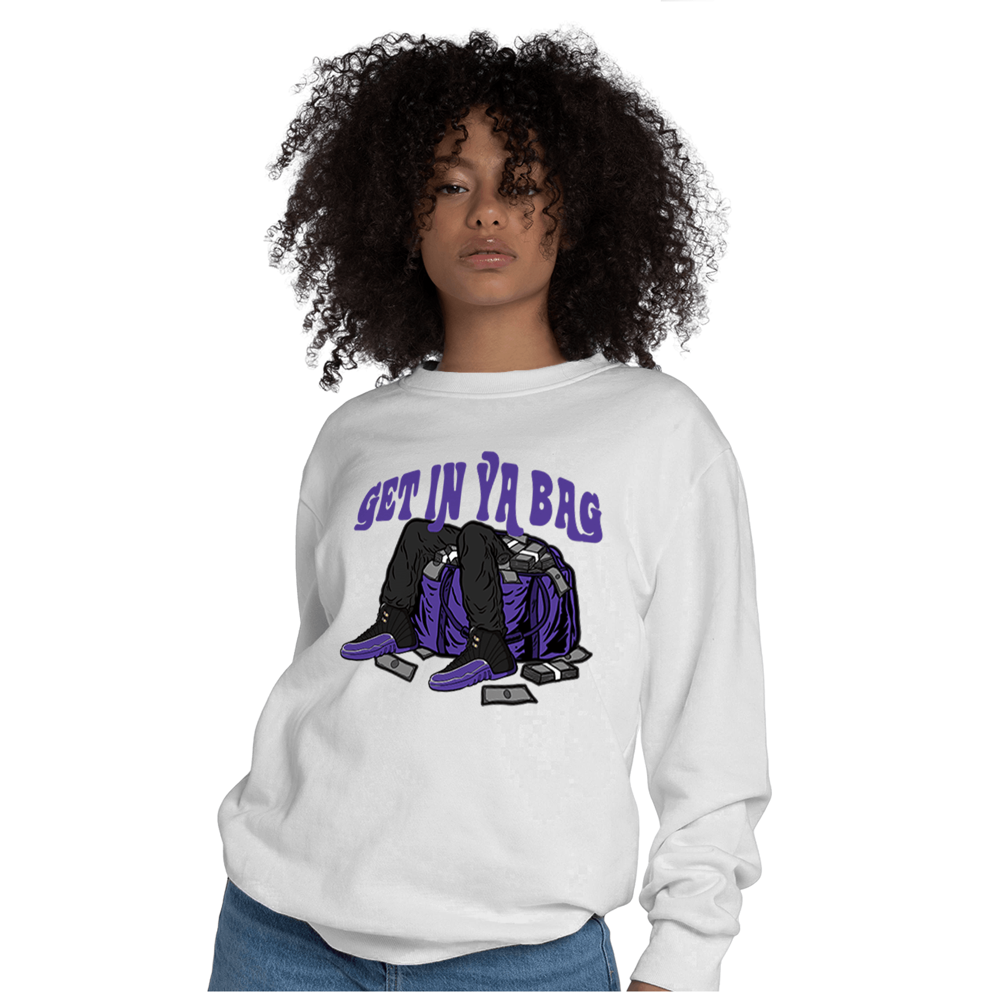 Field Purple 12s Sweatshirt Match Get In Ya Bag - NastyJamz