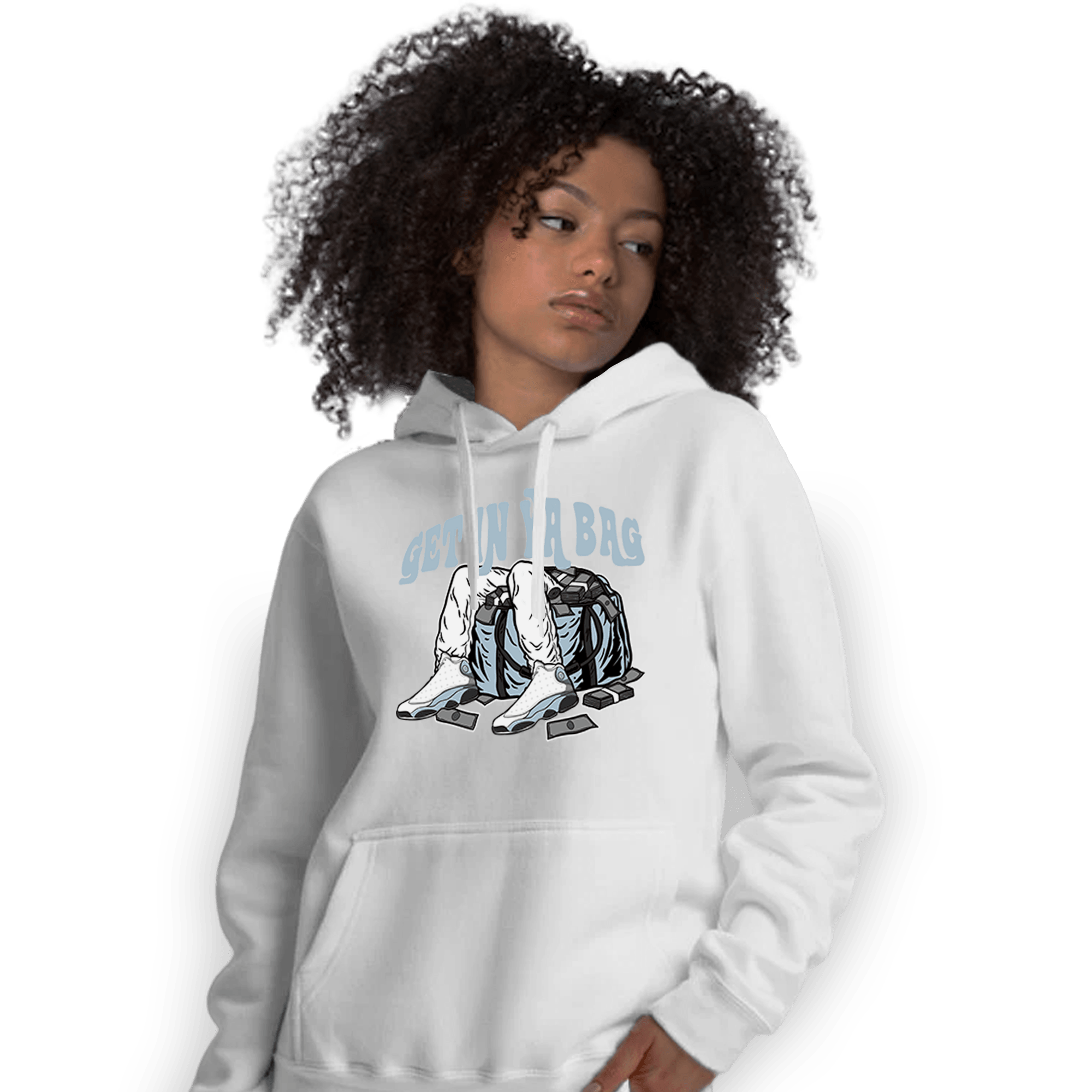Blue Grey 13s Hoodie Match Get In Ya Bag - NastyJamz