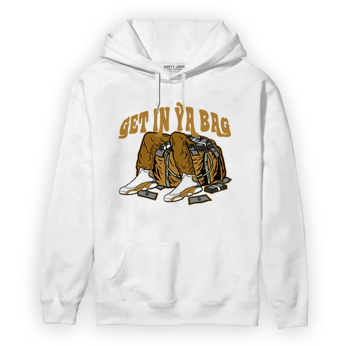Wheat 13s Hoodie Match Get In Ya Bag - NastyJamz