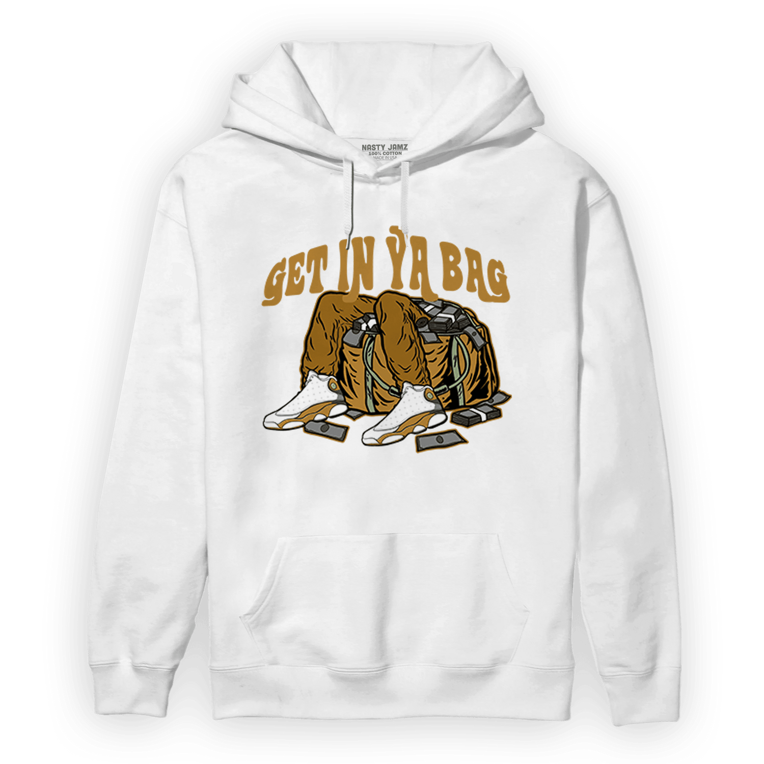 Wheat 13s Hoodie Match Get In Ya Bag - NastyJamz