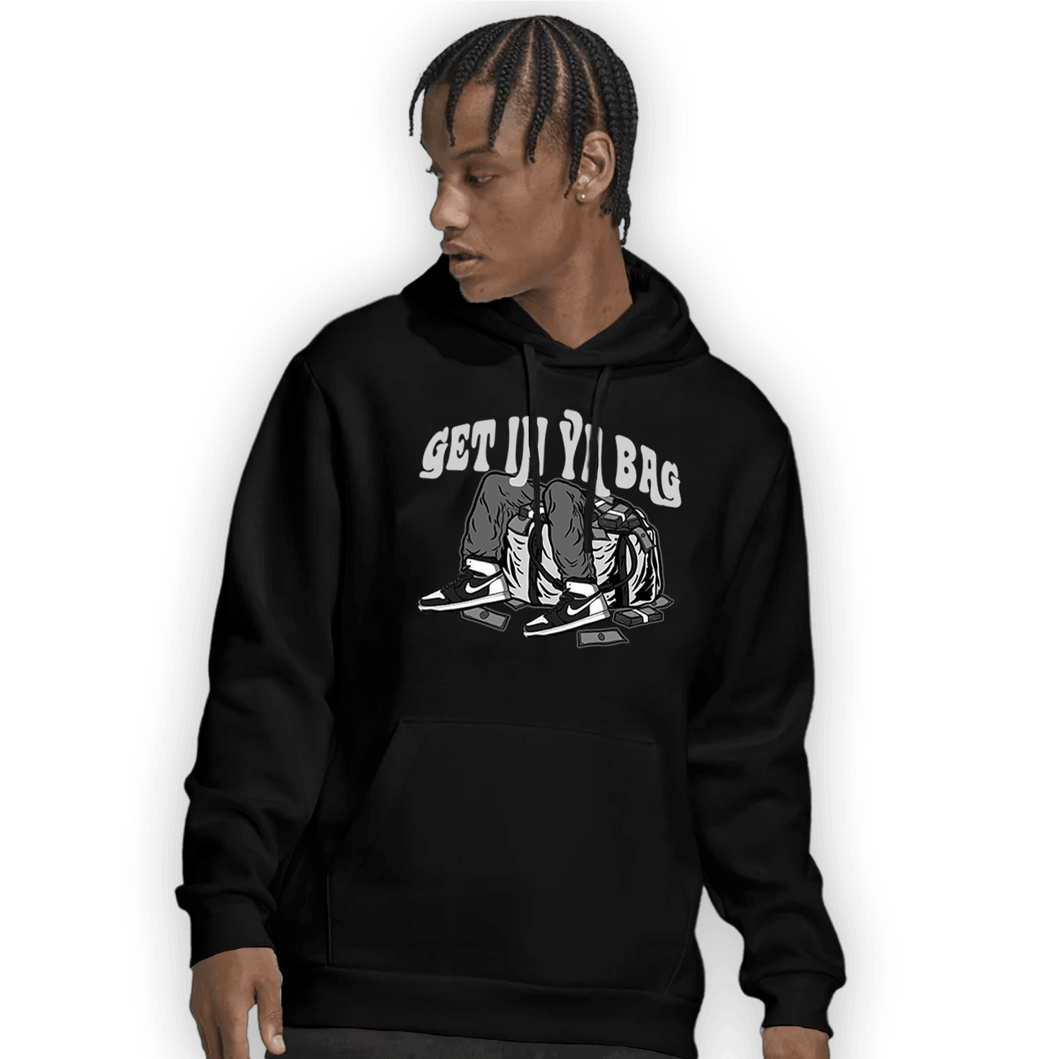 Retro High OG Black White 1s Hoodie Match Get In Ya Bag - NastyJamz