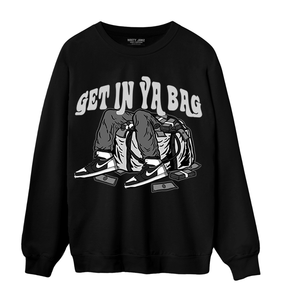 Retro High OG Black White 1s Sweatshirt Match Get In Ya Bag - NastyJamz