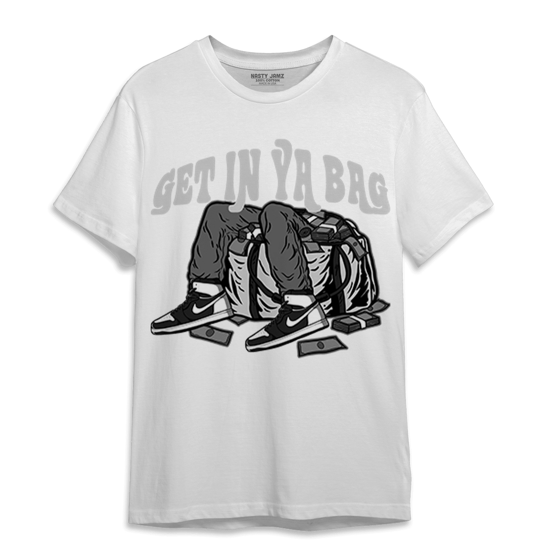 Retro High OG Black White 1s T Shirt Match Get In Ya Bag - NastyJamz