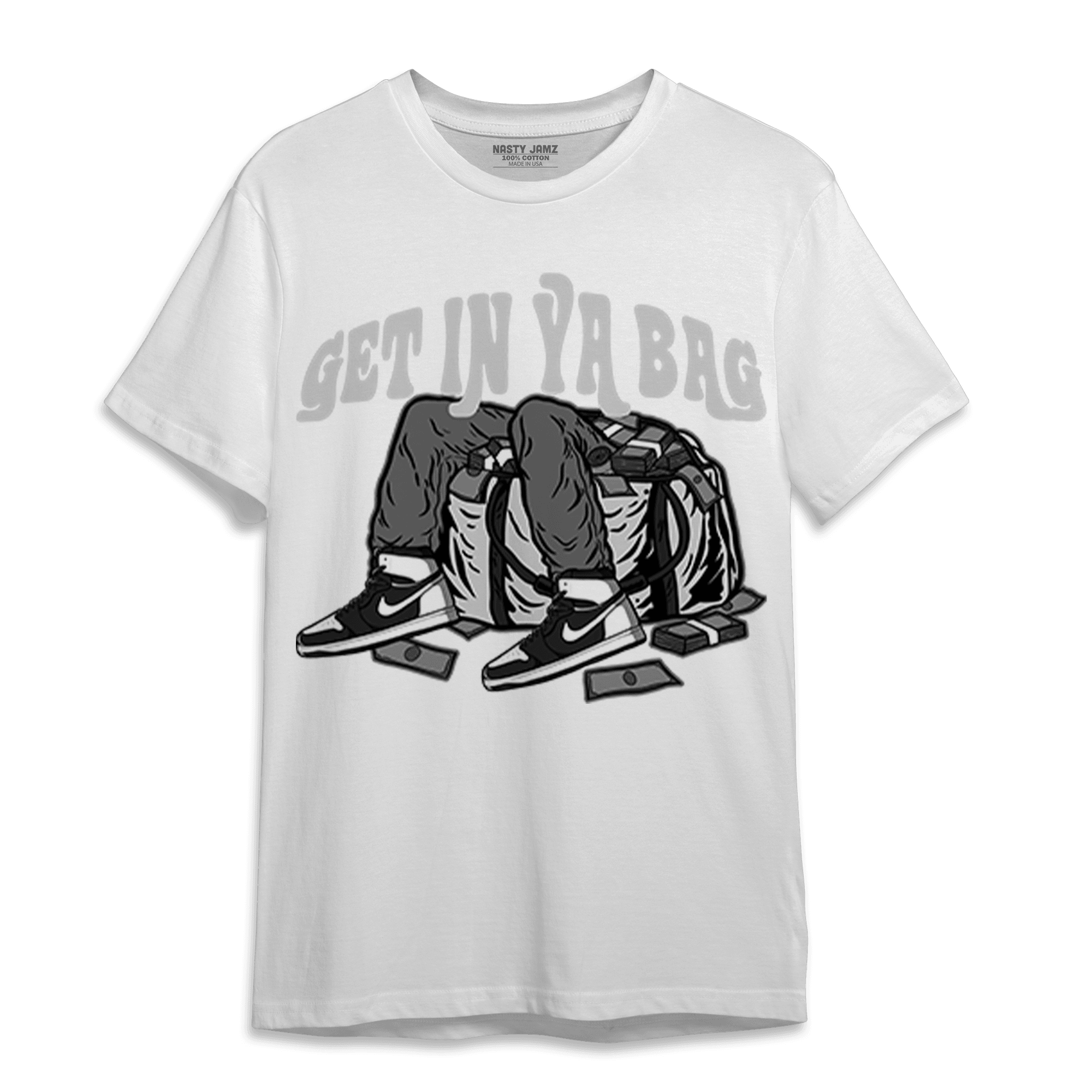 Retro High OG Black White 1s T Shirt Match Get In Ya Bag - NastyJamz