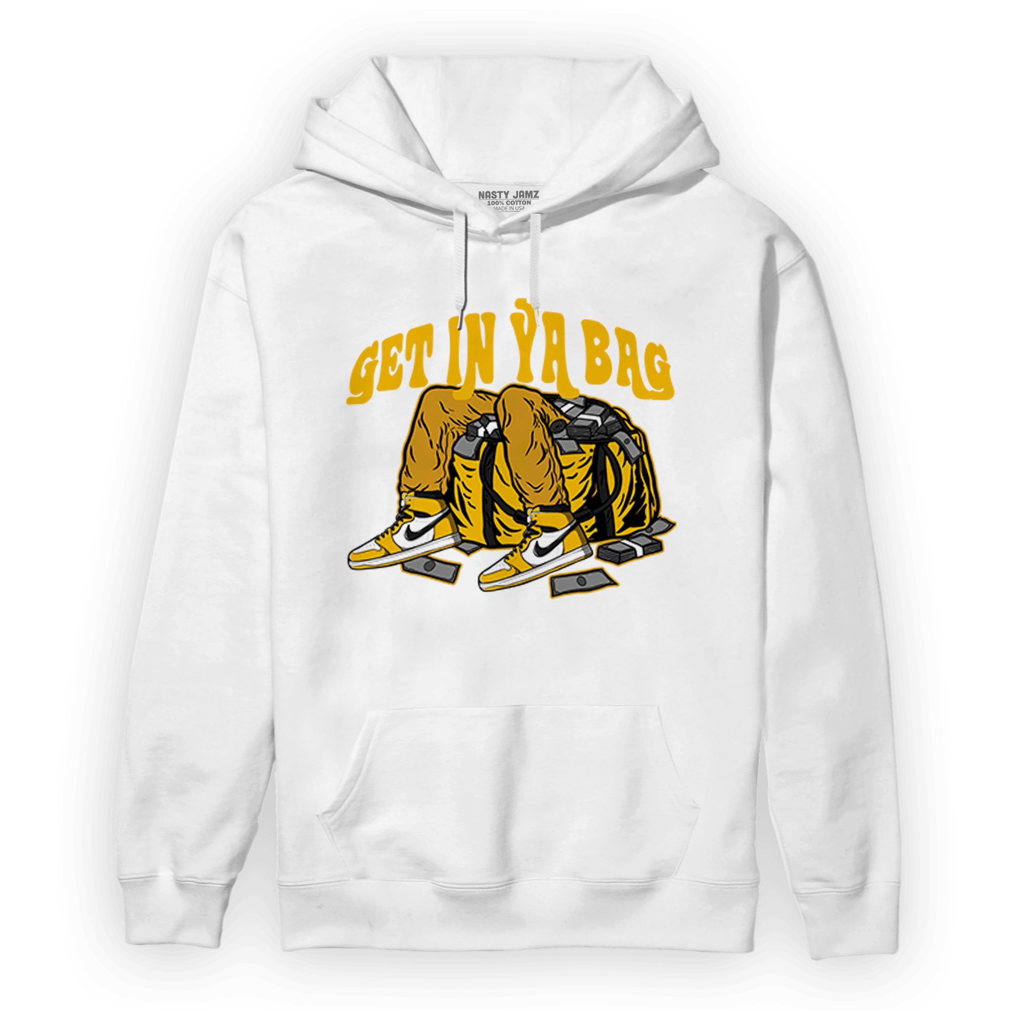 Yellow Ochre 1s Hoodie Match Get In Ya Bag - NastyJamz