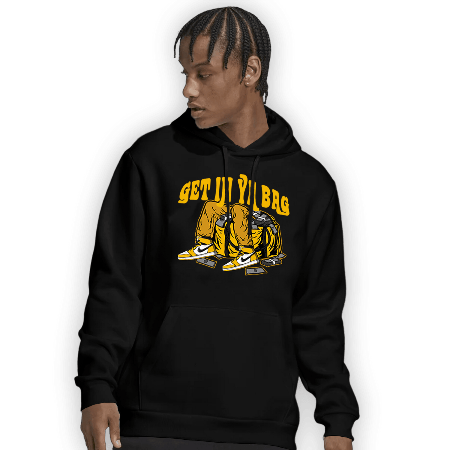 Yellow Ochre 1s Hoodie Match Get In Ya Bag - NastyJamz