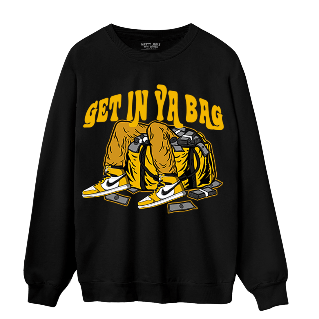Yellow Ochre 1s Sweatshirt Match Get In Ya Bag - NastyJamz