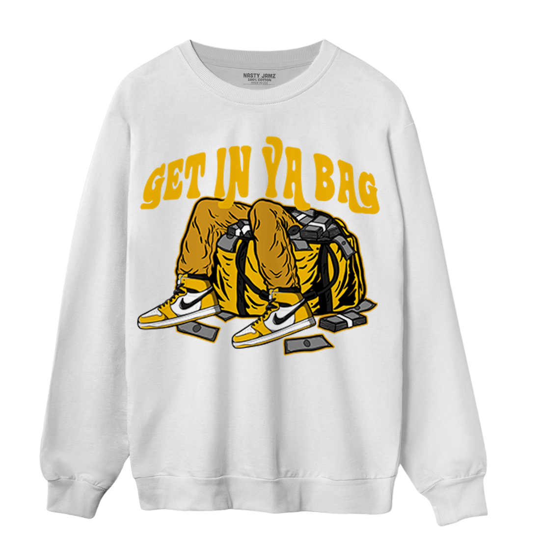 Yellow Ochre 1s Sweatshirt Match Get In Ya Bag - NastyJamz