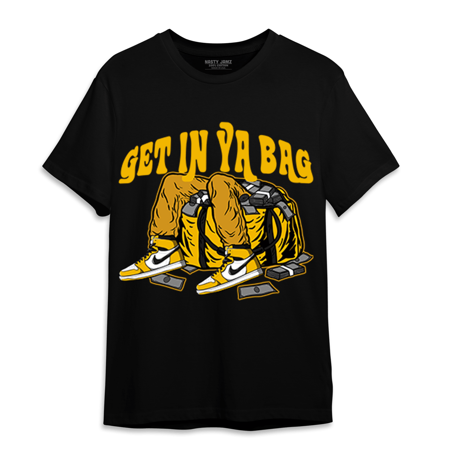 Yellow Ochre 1s T Shirt Match Get In Ya Bag - NastyJamz