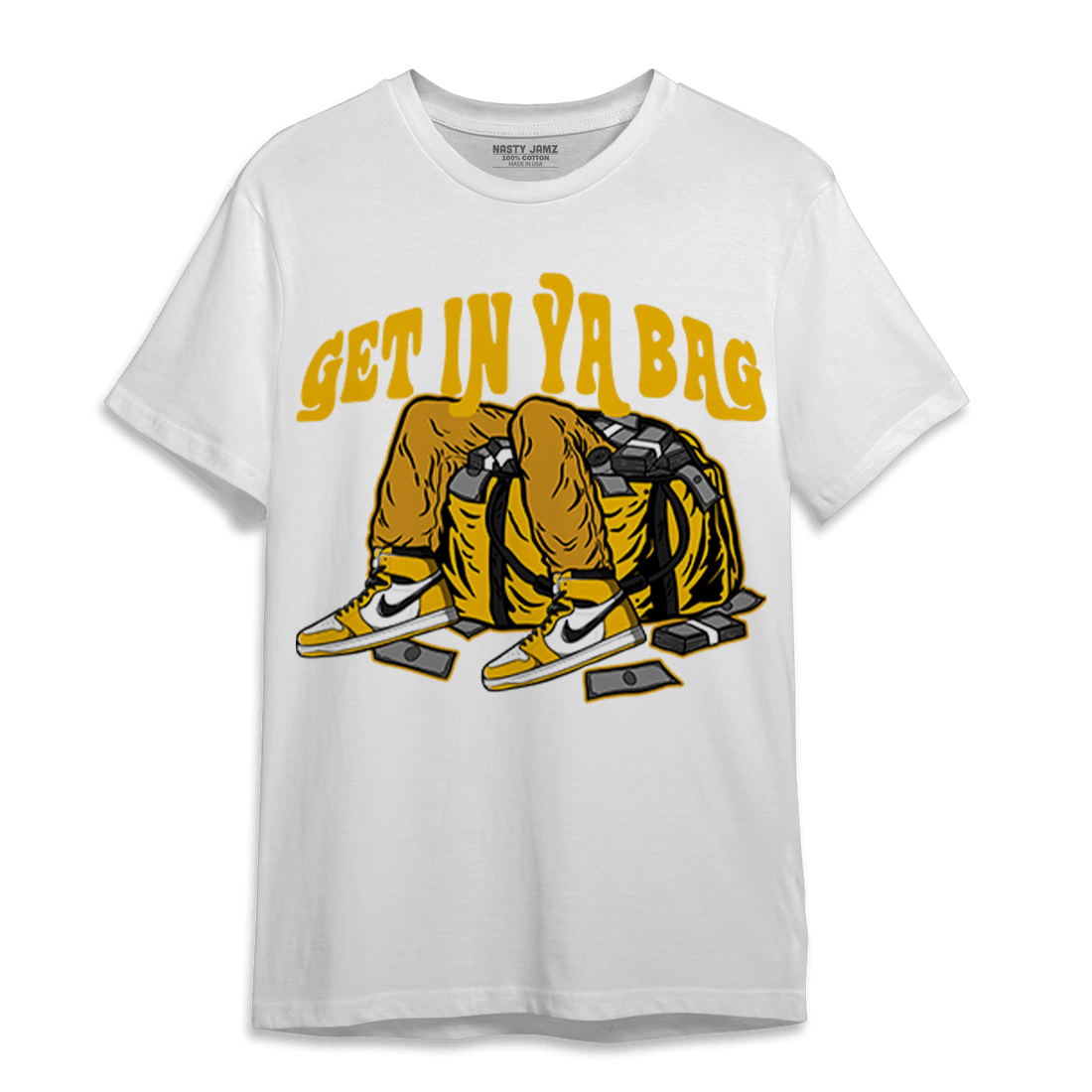 Yellow Ochre 1s T Shirt Match Get In Ya Bag - NastyJamz