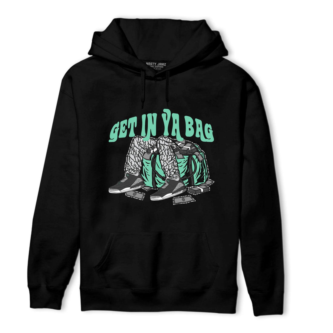 Green Glow 3s Hoodie Match Get In Ya Bag - NastyJamz