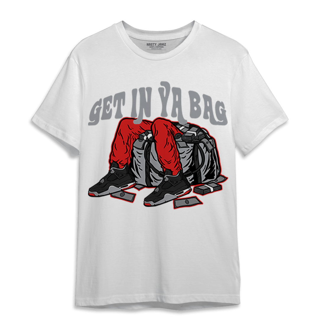 Bred Reimagined 4s T Shirt Match Get In Ya Bag - NastyJamz