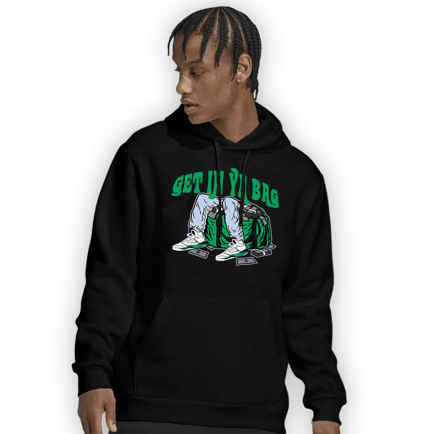 Lucky Green 5s Hoodie Match Get In Ya Bag - NastyJamz