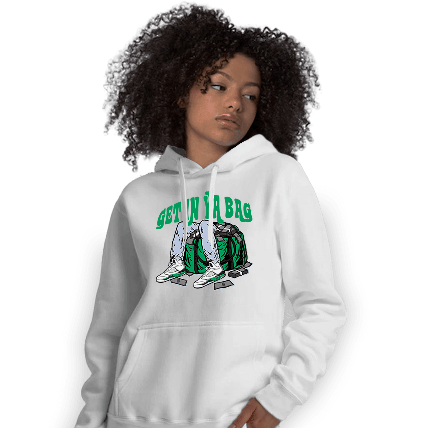 Lucky Green 5s Hoodie Match Get In Ya Bag - NastyJamz