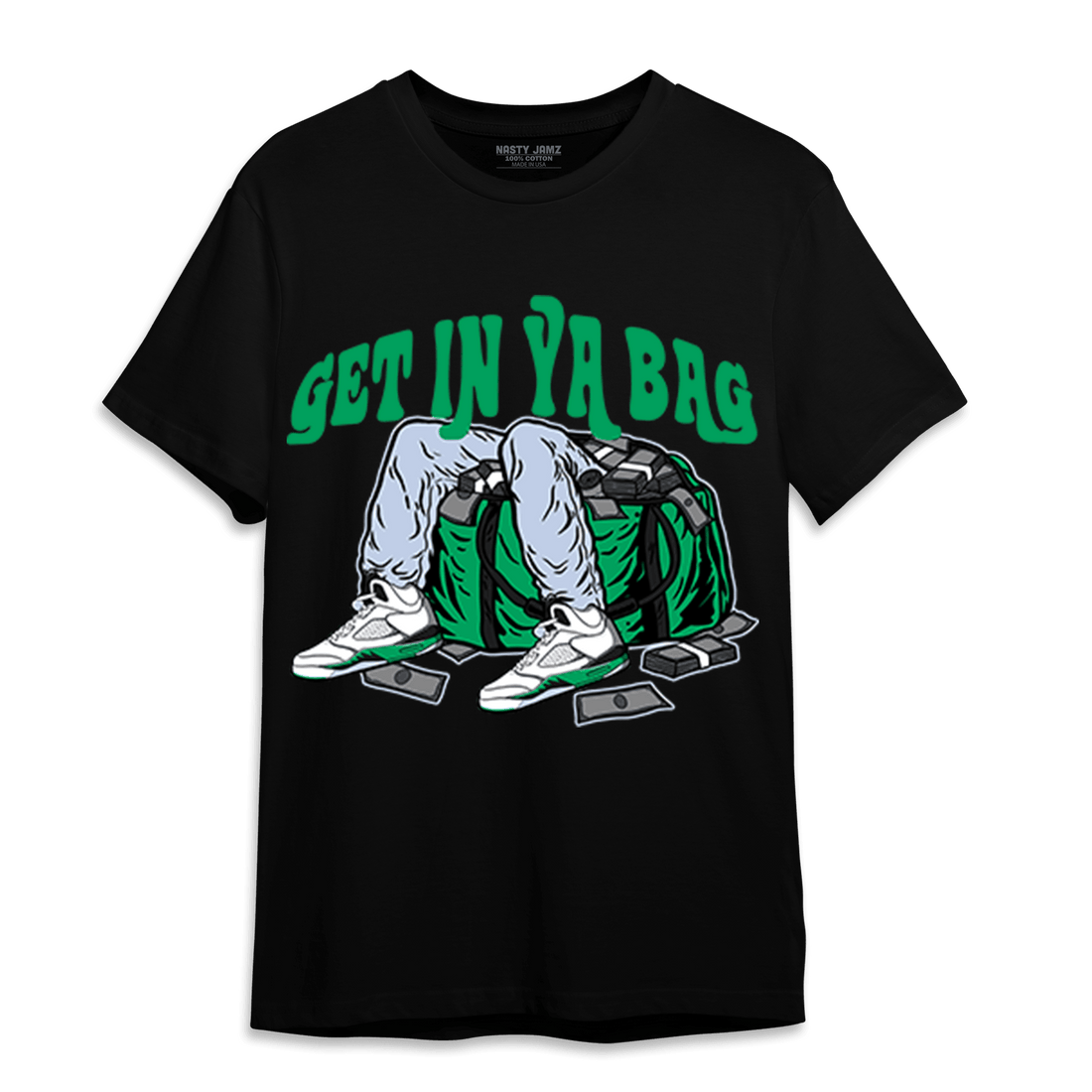 Lucky Green 5s T Shirt Match Get In Ya Bag - NastyJamz