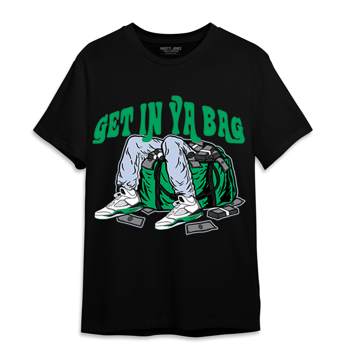 Lucky Green 5s T Shirt Match Get In Ya Bag - NastyJamz