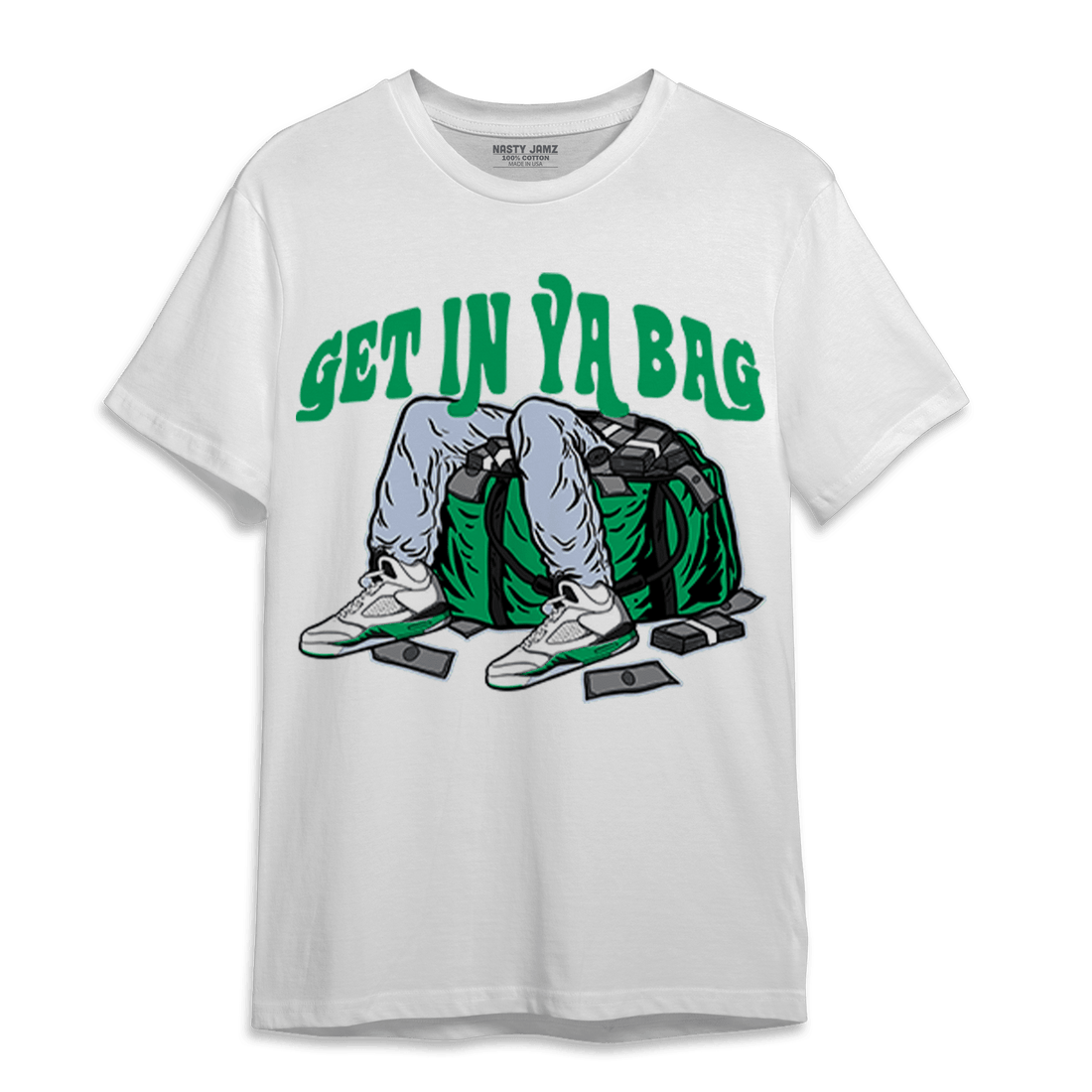 Lucky Green 5s T Shirt Match Get In Ya Bag - NastyJamz