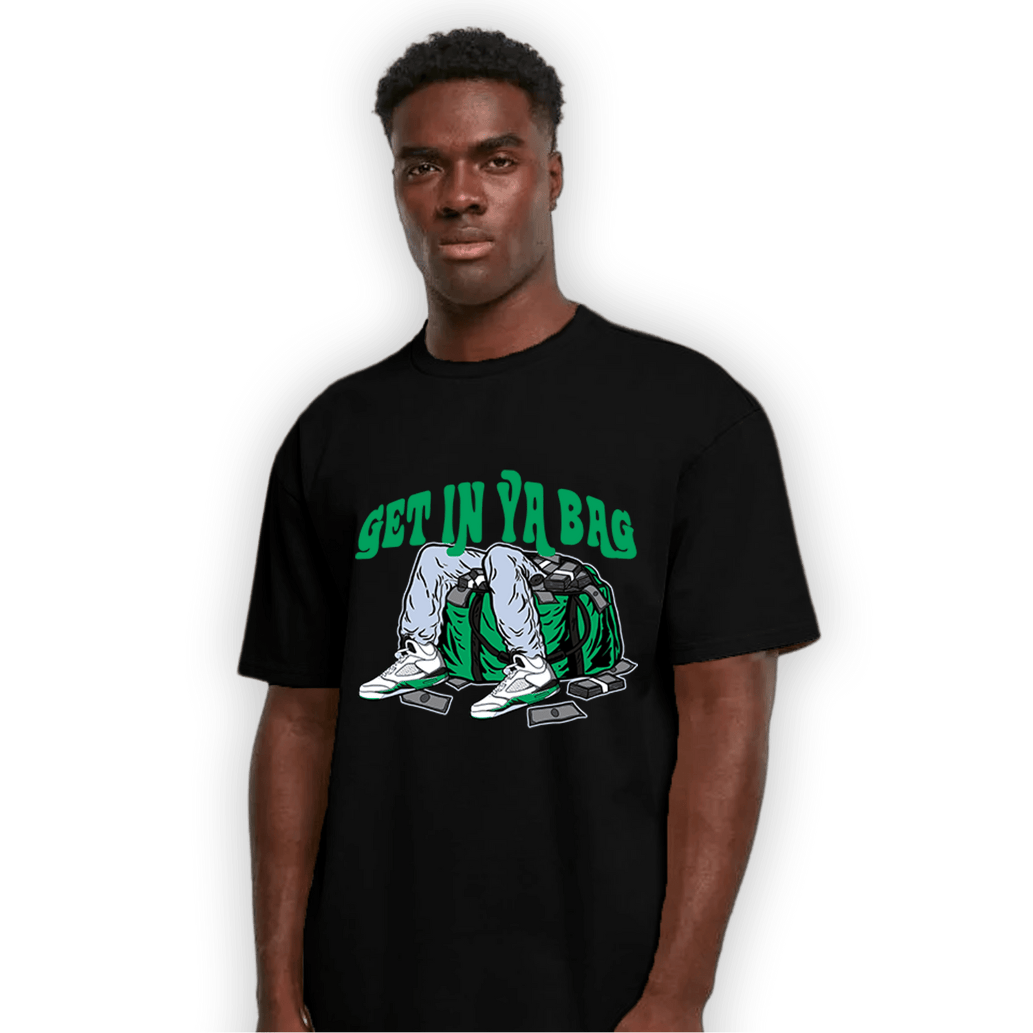 Lucky Green 5s T Shirt Match Get In Ya Bag - NastyJamz