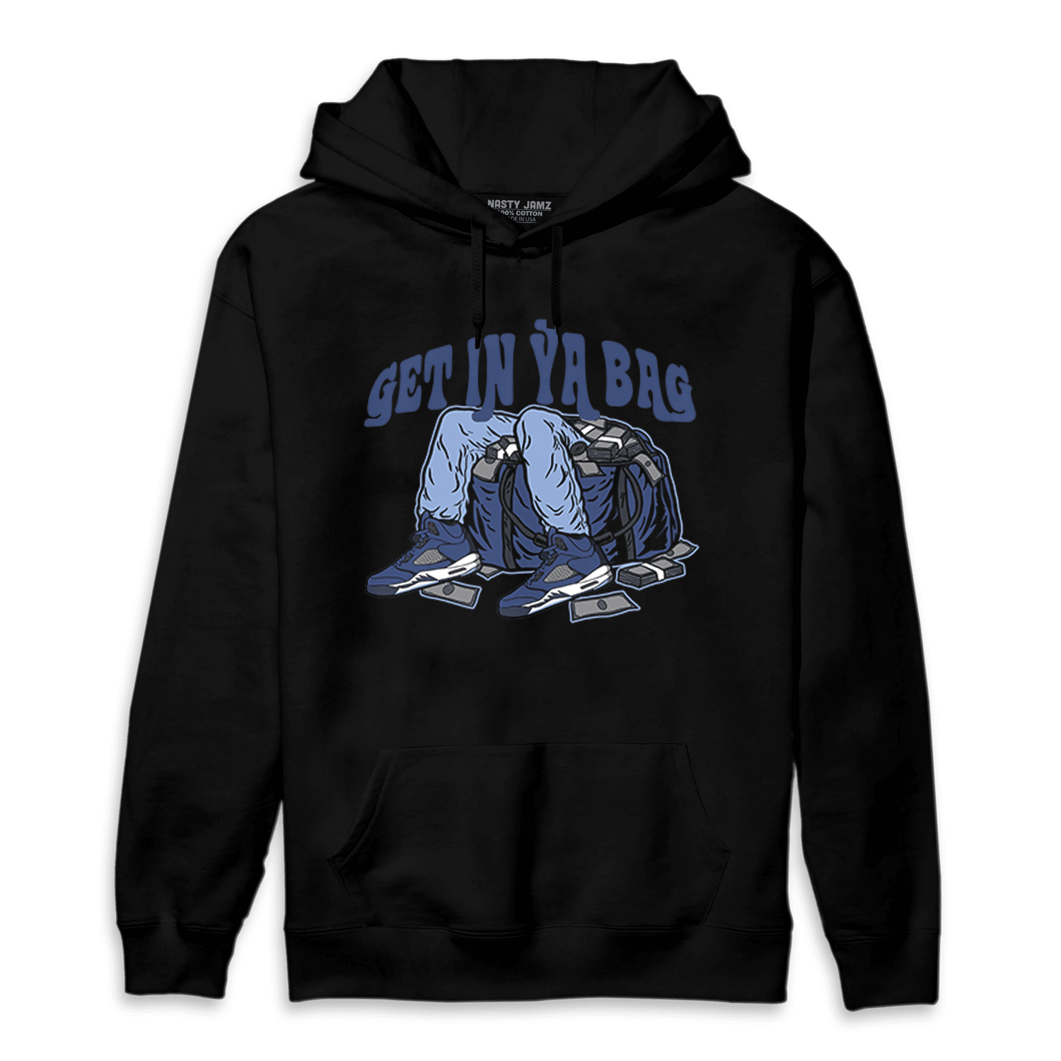 Midnight Navy 5s Hoodie Match Get In Ya Bag - NastyJamz