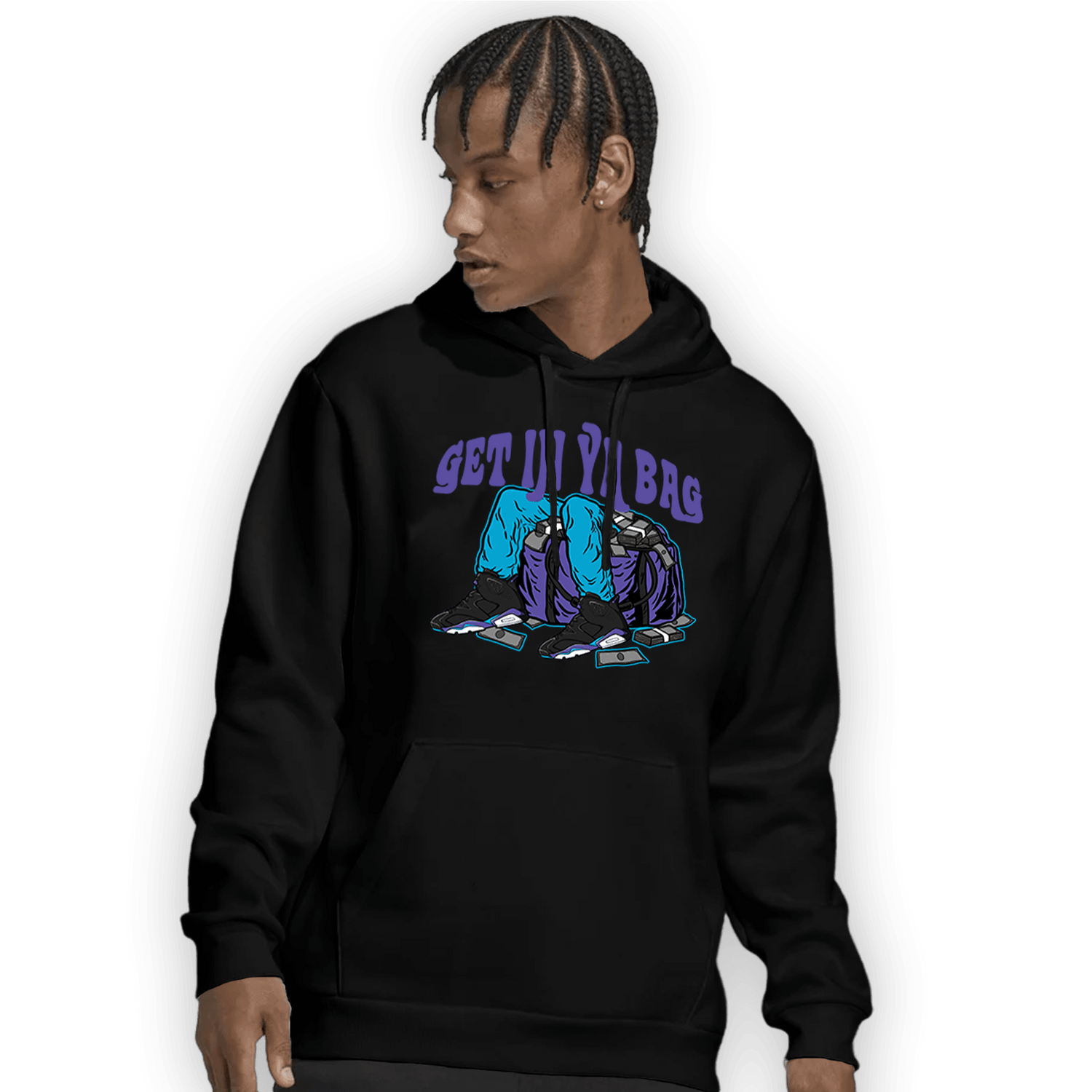 Aqua 6s Hoodie Match Get In Ya Bag - NastyJamz