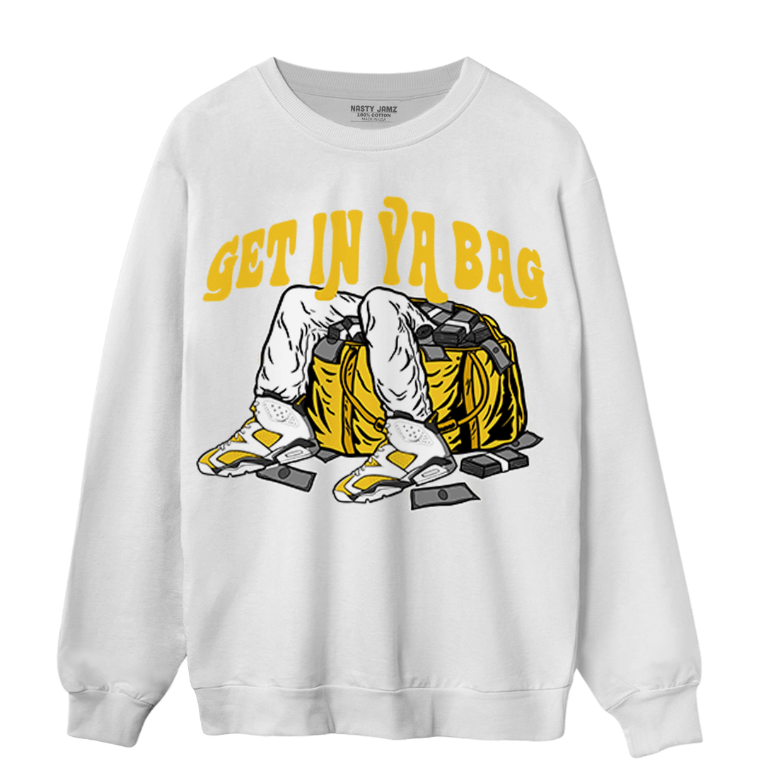Yellow Ochre 6s Sweatshirt Match Get In Ya Bag - NastyJamz