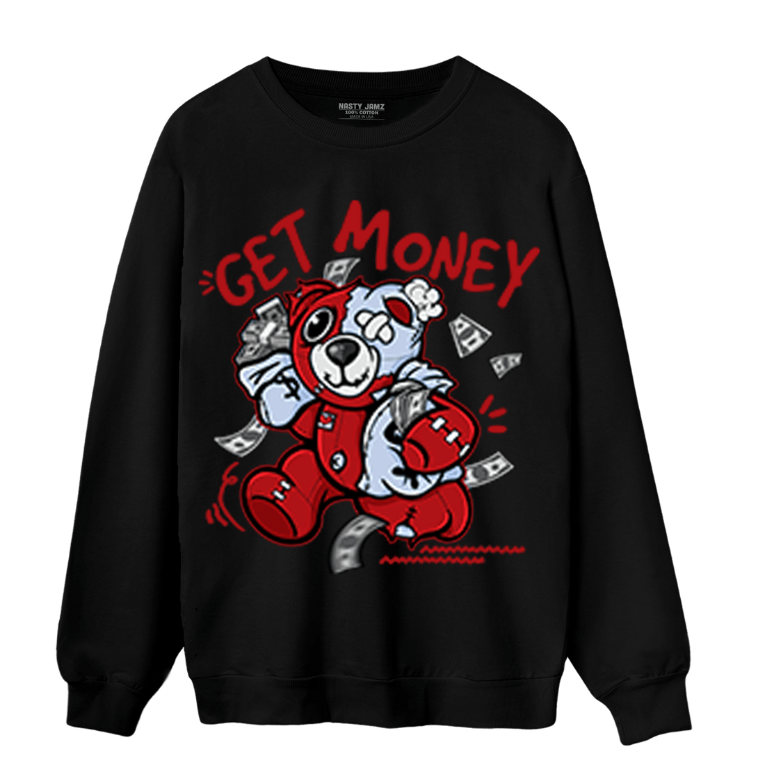 Cherry 11s Sweatshirt Match Get Money BER - NastyJamz
