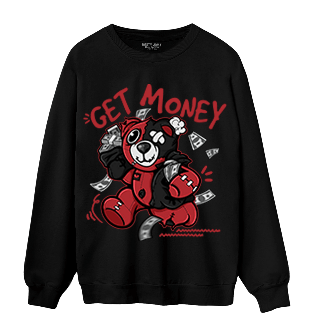 Cherry 12s Sweatshirt Match Get Money BER - NastyJamz