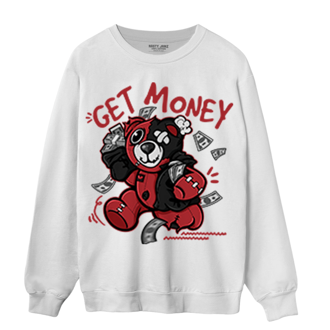 Cherry 12s Sweatshirt Match Get Money BER - NastyJamz
