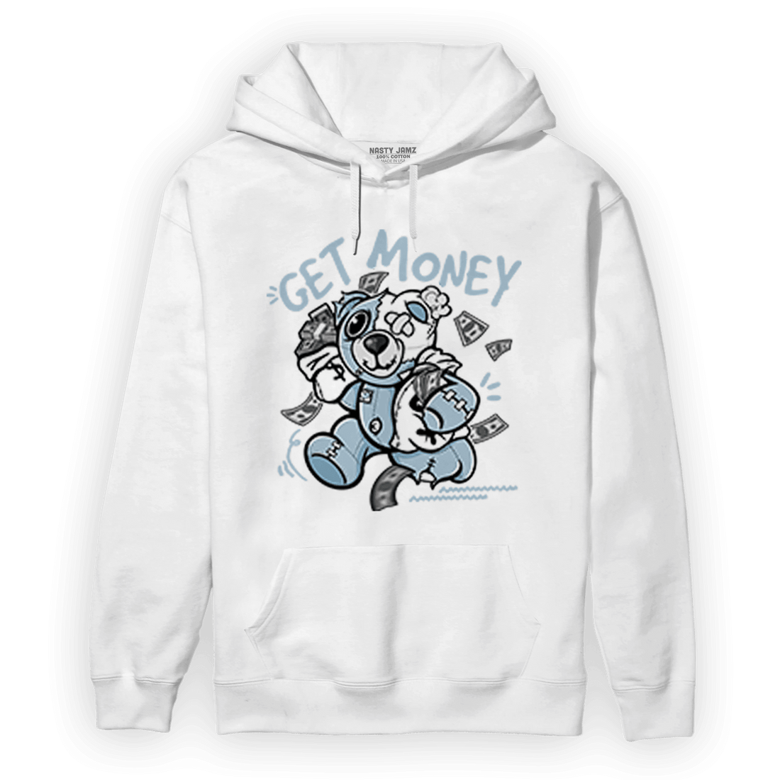 Blue Grey 13s Hoodie Match Get Money BER - NastyJamz