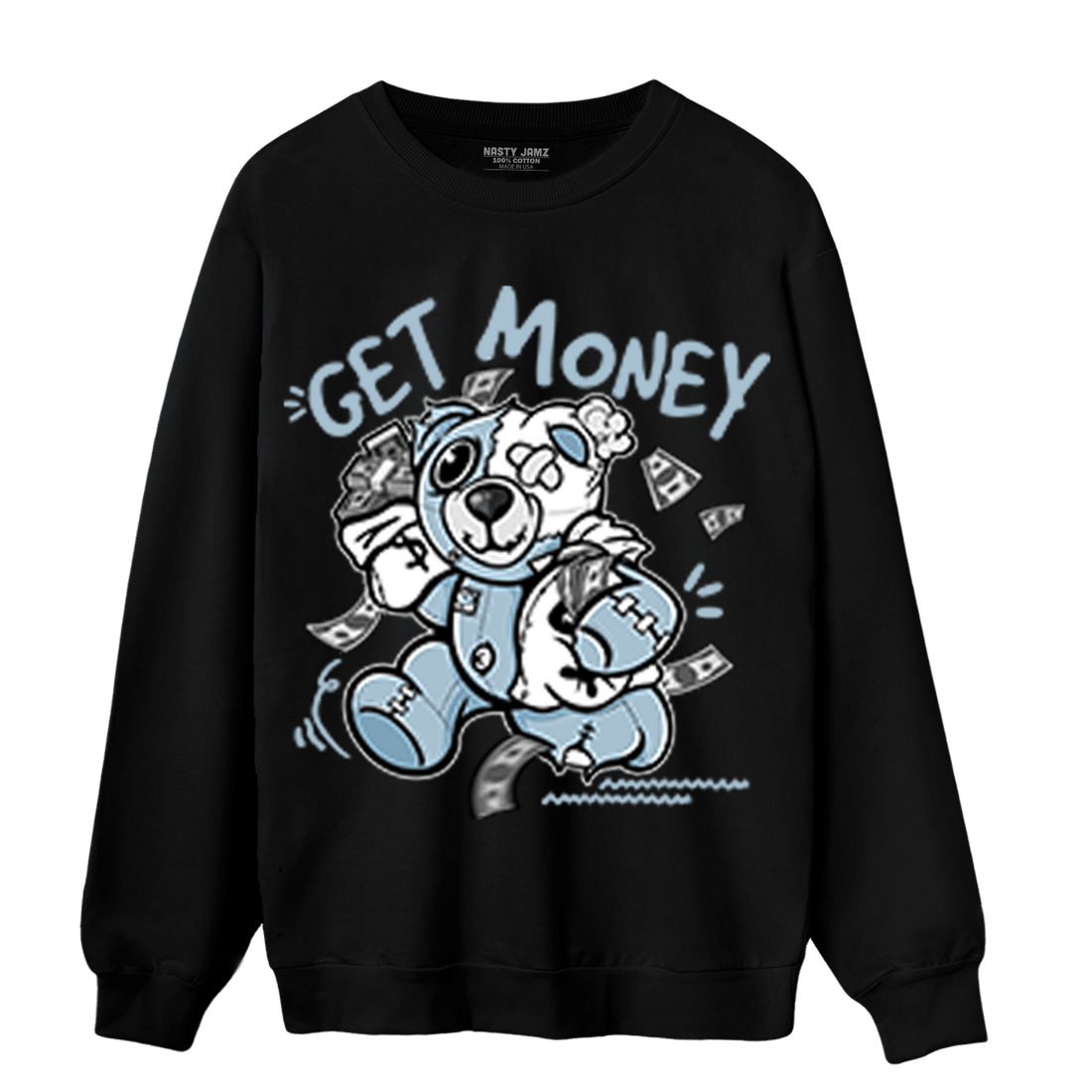 Blue Grey 13s Sweatshirt Match Get Money BER - NastyJamz