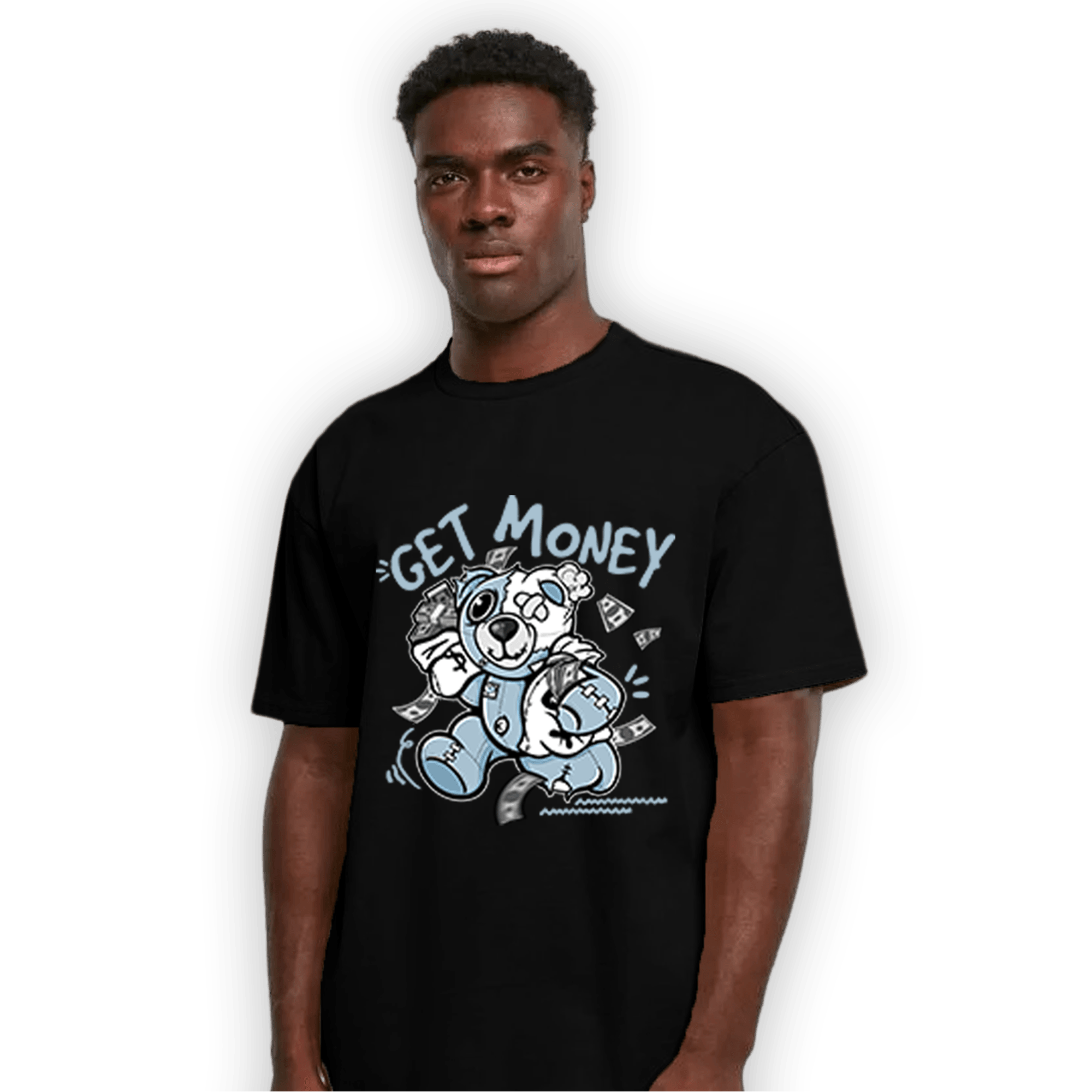 Blue Grey 13s T Shirt Match Get Money BER - NastyJamz