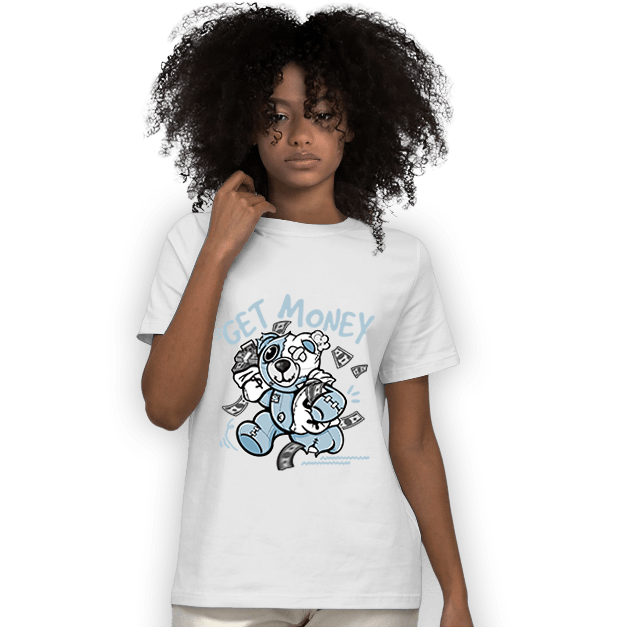 Blue Grey 13s T Shirt Match Get Money BER - NastyJamz