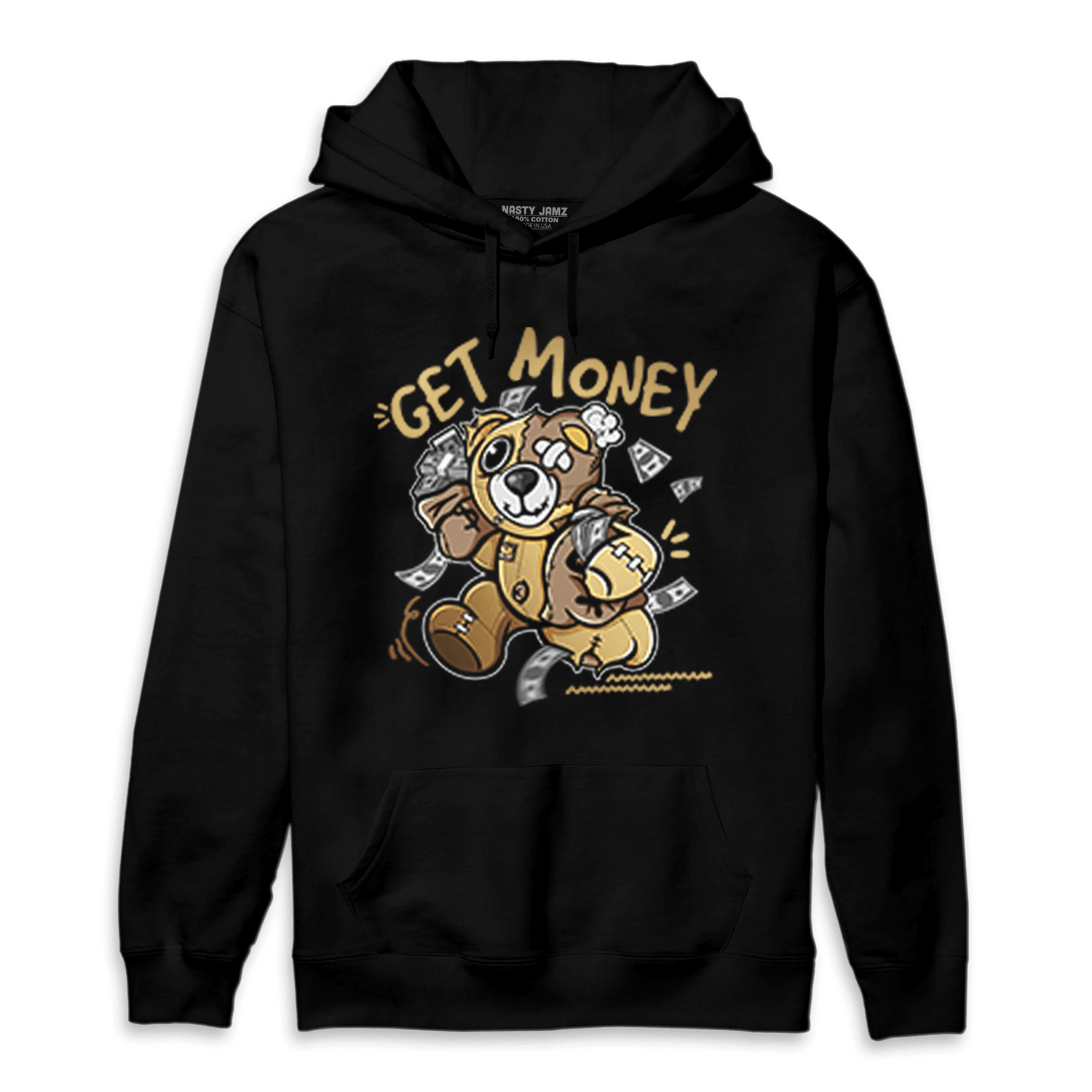 High OG Metallic Gold 1s Hoodie Match Get Money BER - NastyJamz