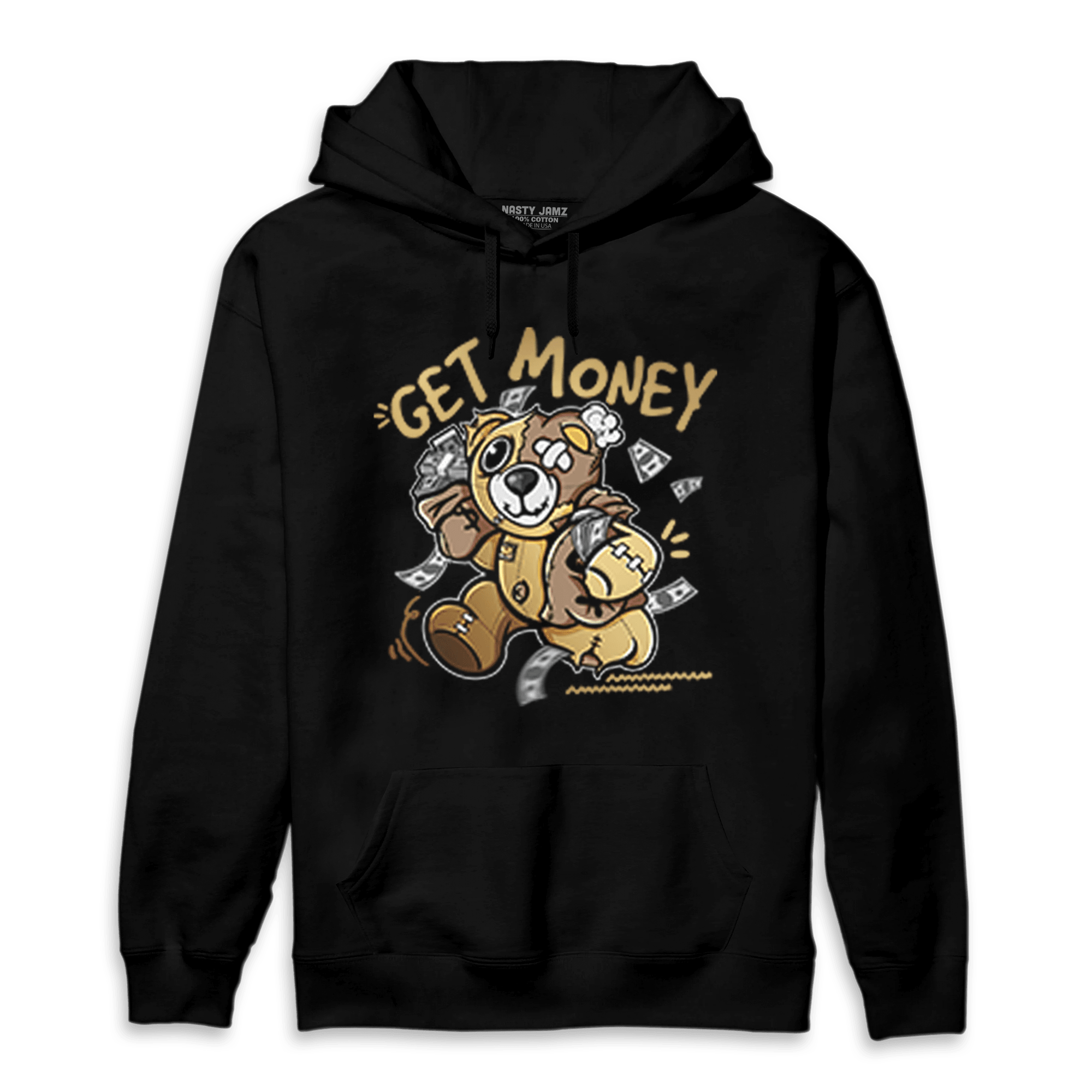 High OG Metallic Gold 1s Hoodie Match Get Money BER - NastyJamz