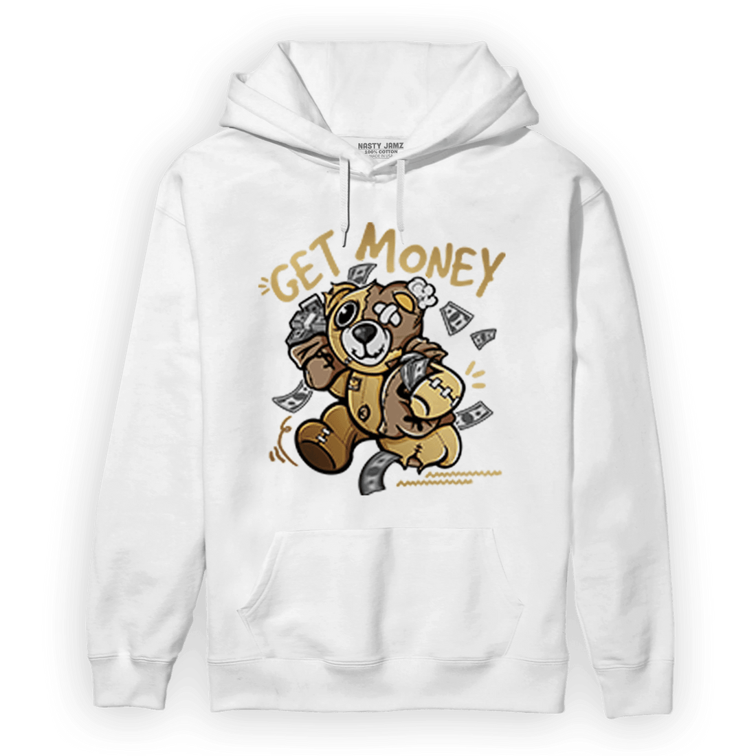 High OG Metallic Gold 1s Hoodie Match Get Money BER - NastyJamz