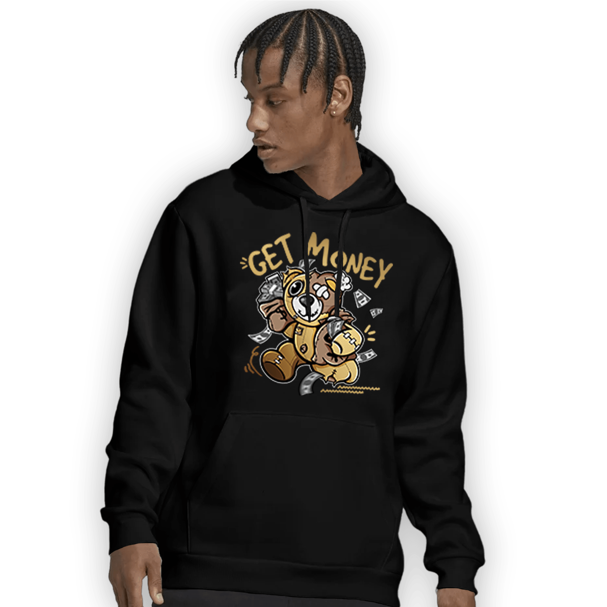 High OG Metallic Gold 1s Hoodie Match Get Money BER - NastyJamz