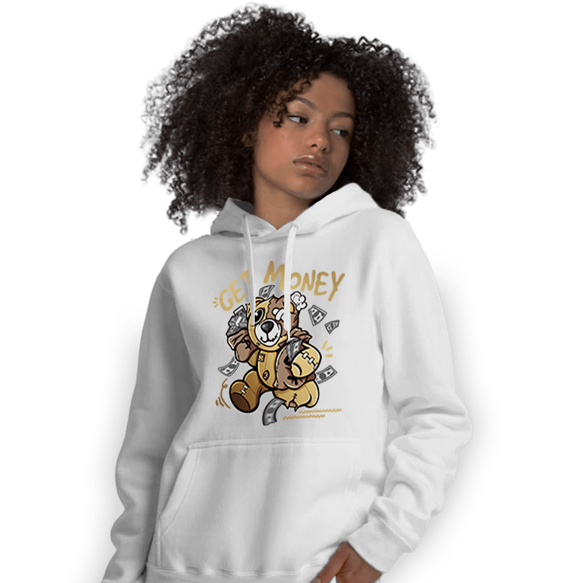High OG Metallic Gold 1s Hoodie Match Get Money BER - NastyJamz