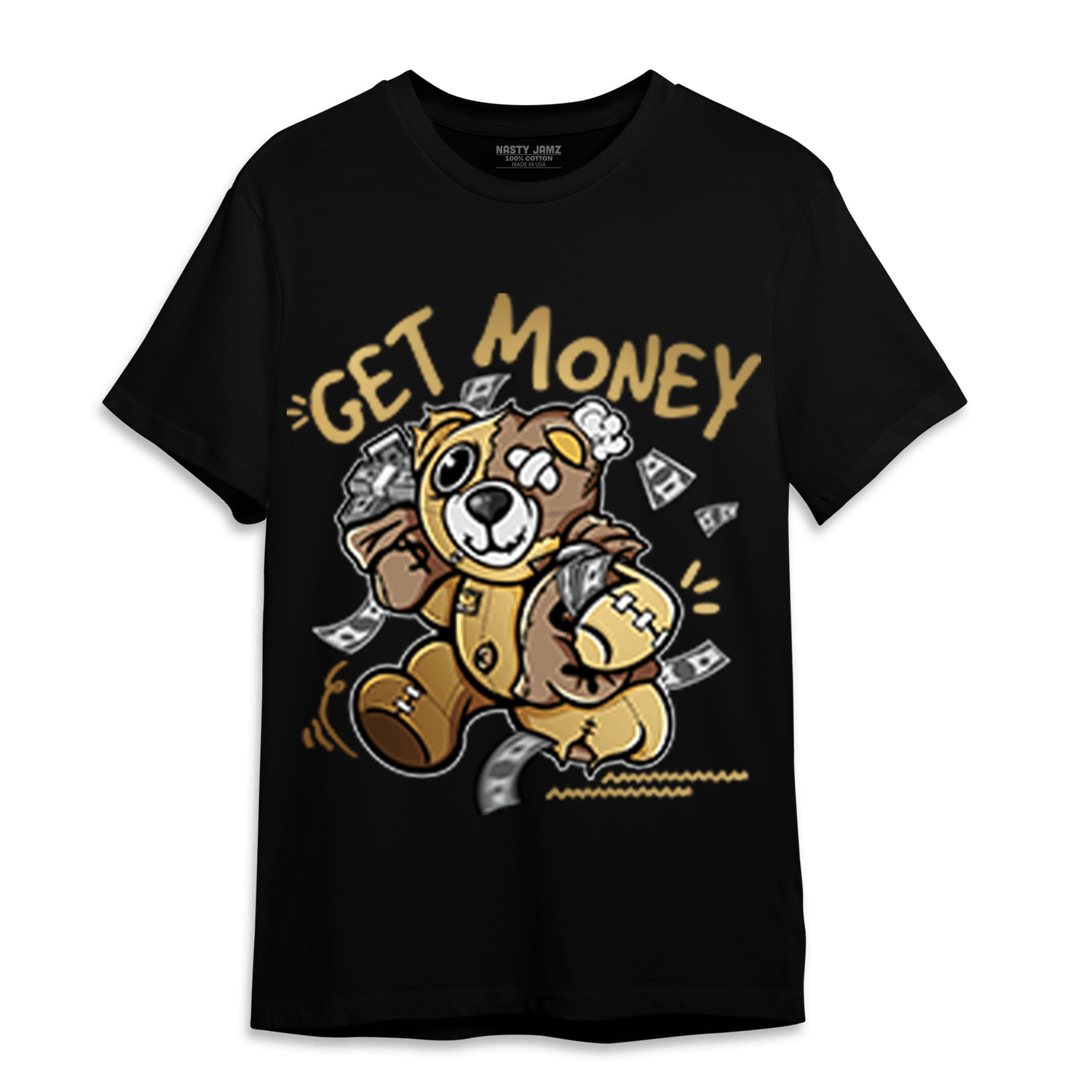 High OG Metallic Gold 1s T Shirt Match Get Money BER - NastyJamz