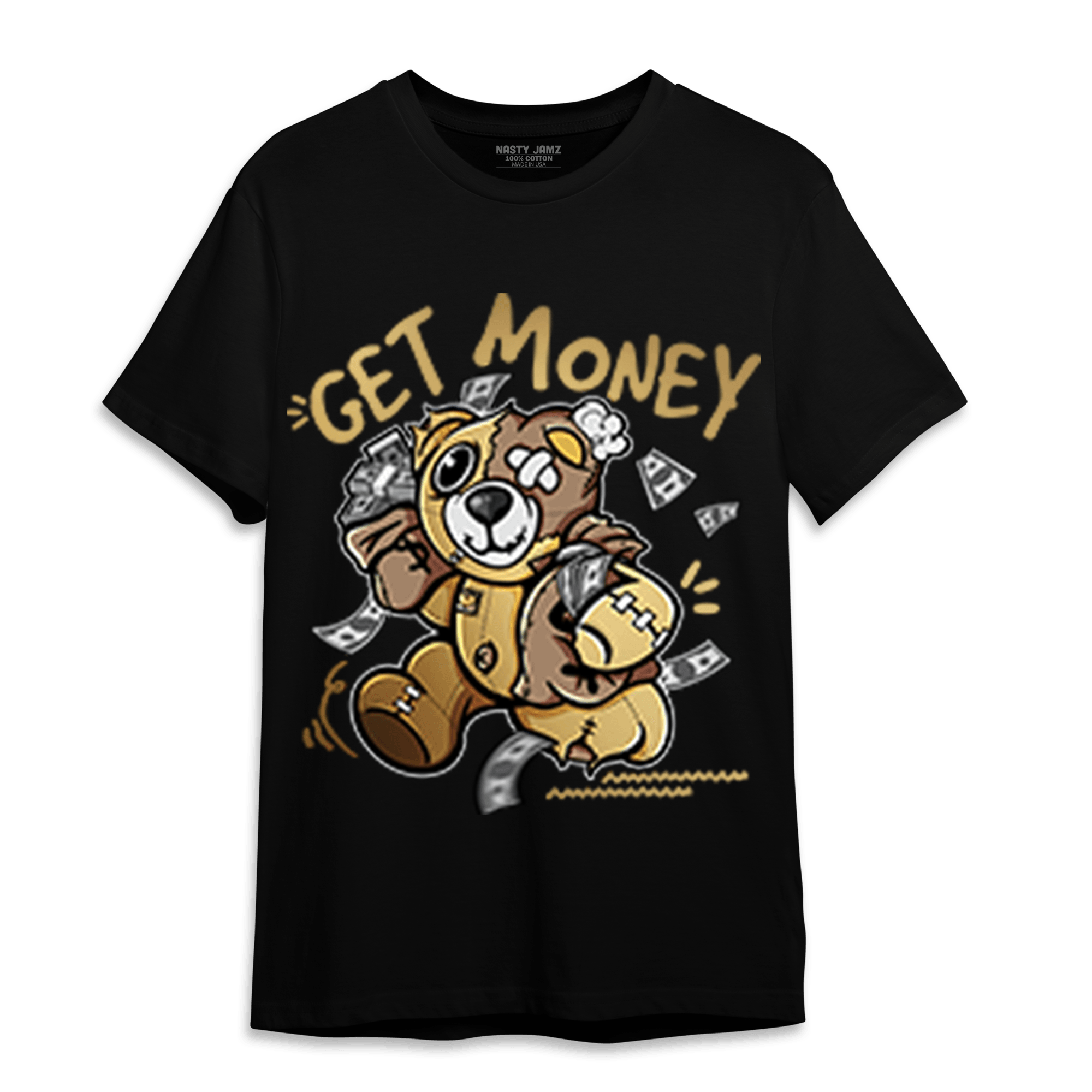 High OG Metallic Gold 1s T Shirt Match Get Money BER - NastyJamz