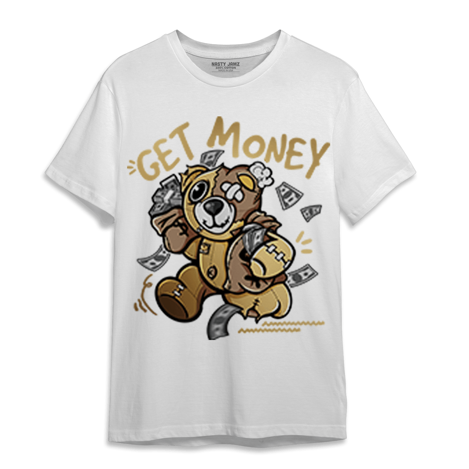 High OG Metallic Gold 1s T Shirt Match Get Money BER - NastyJamz
