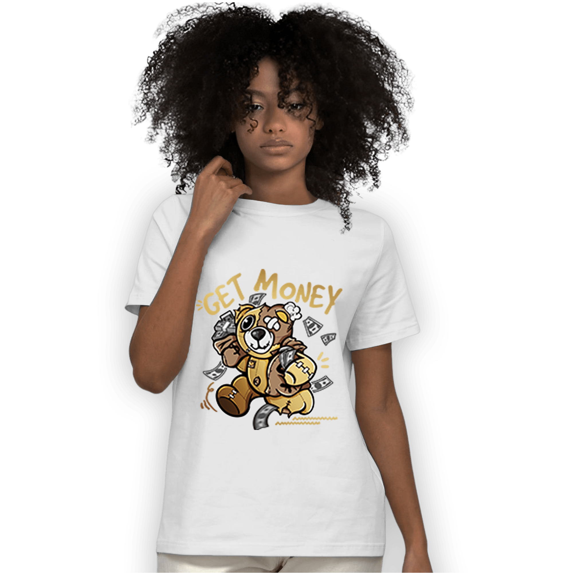 High OG Metallic Gold 1s T Shirt Match Get Money BER - NastyJamz