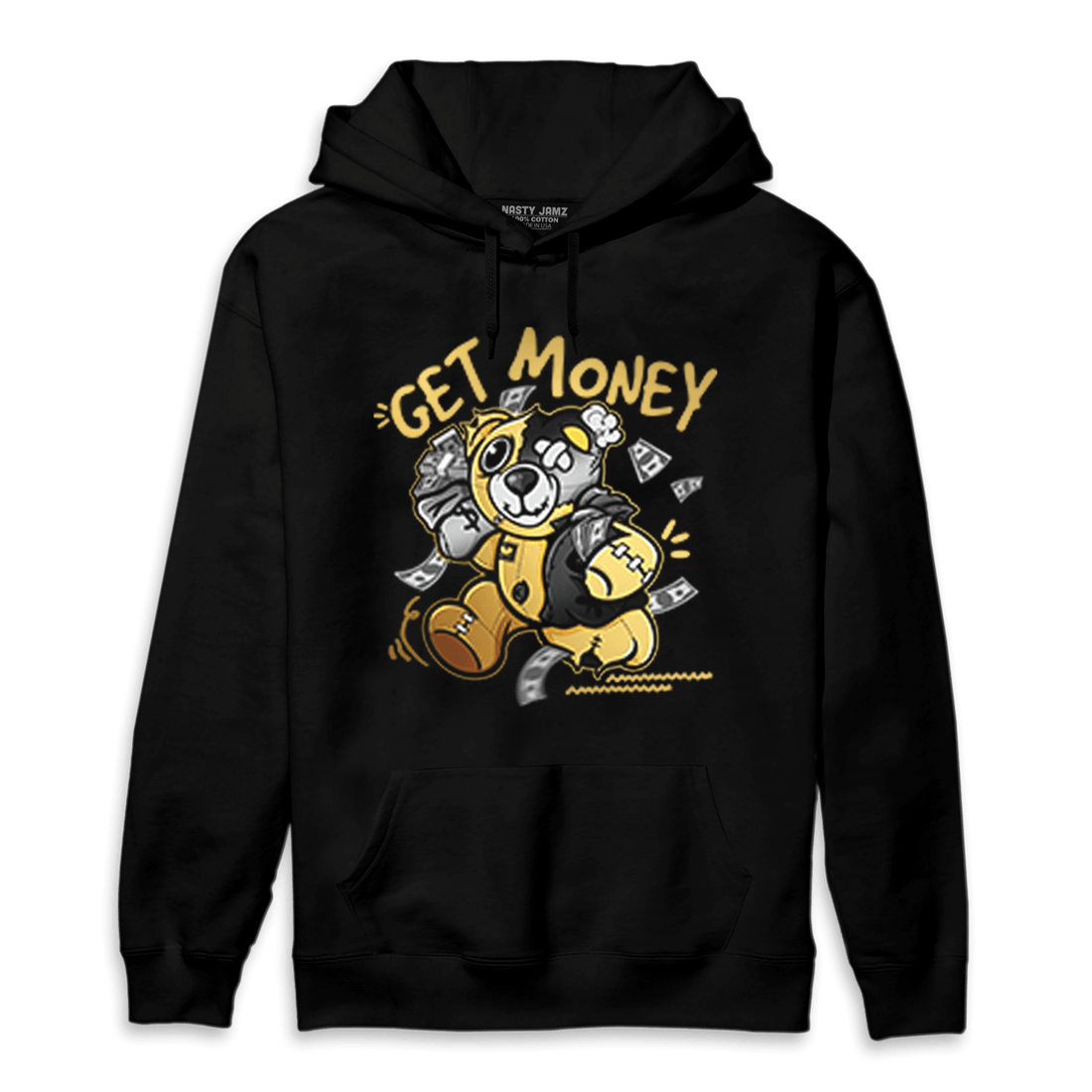 Mid SE Black Gold 1s Hoodie Match Get Money BER - NastyJamz