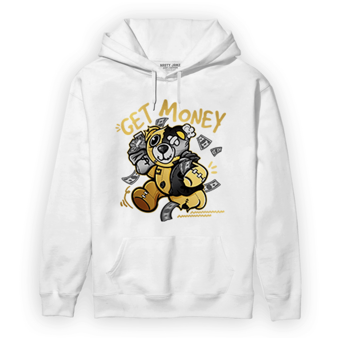 Mid SE Black Gold 1s Hoodie Match Get Money BER - NastyJamz